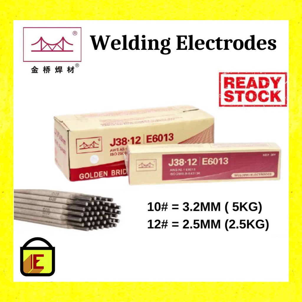 [ 1 BOX ] TIANJIN GOLDEN BRIDGE (J38-12 E6013) Besi Iron Welding Rod ...