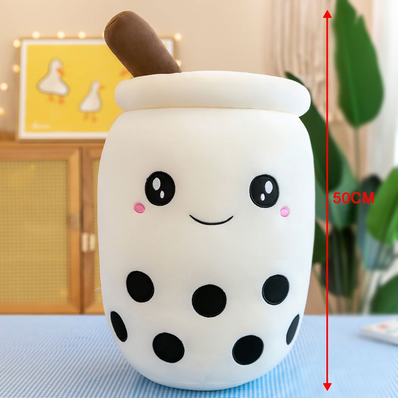 🎁KL STORE✨ 25/35/50cm Cute Milk Tea Cup Plushie Toy Soft Doll Tea Hug Pillow Balls Bubo T