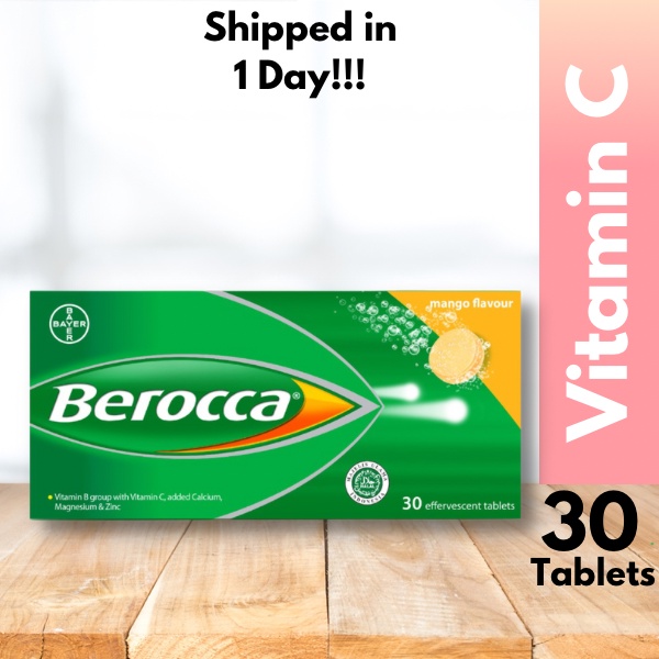 [READY STOCK!] Berocca Effervescent Tablets Mango Flavour Multivitamin ...