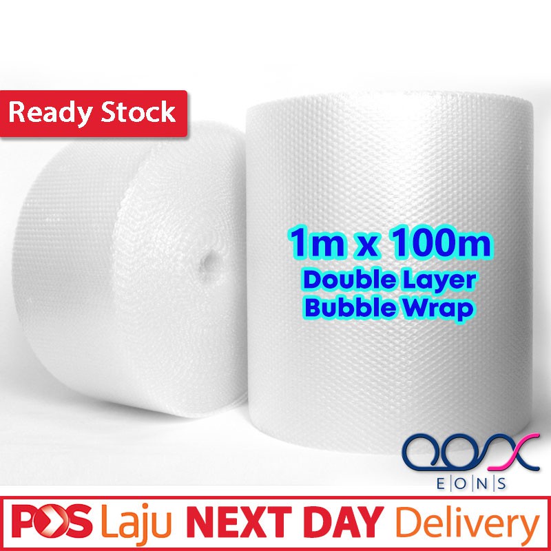 Double Layer Extra Thickness Bubble Wrap 1M x 100M Bubble Roll Fragile