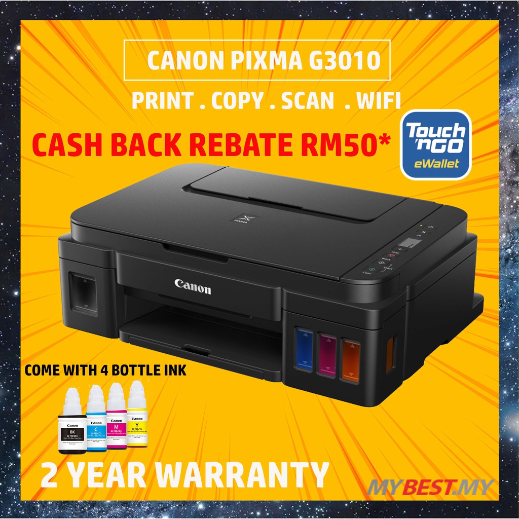 ORIGINAL CANON G3010 Refillable Ink Tank Wireless AllInOne Printer