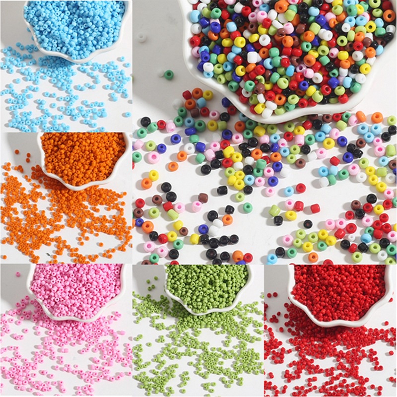 2/3/4mm DIY Jewelry Handmade Cross Stitch Bead Hairpin Glass Rice Beads Loose Beads Solid Color Rice Beads Wedding Bag Accessories