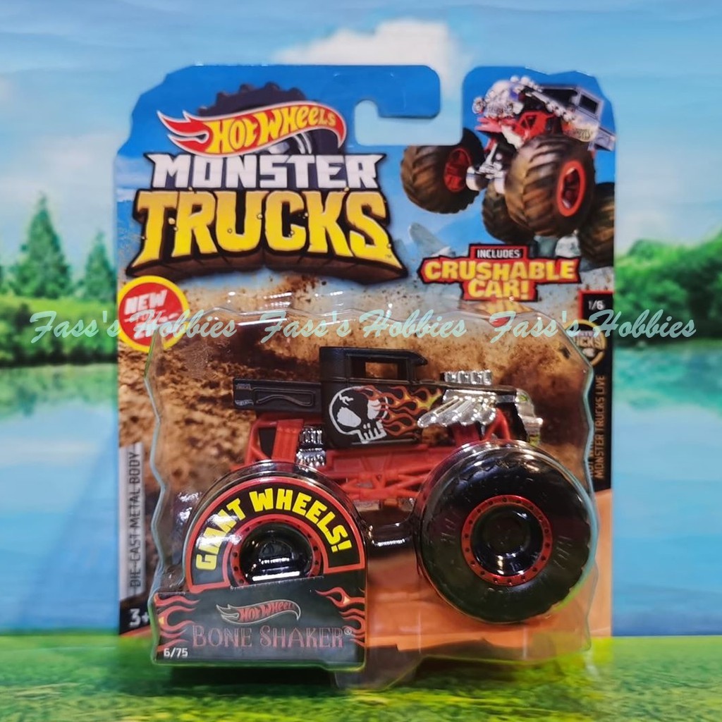 Hot Wheels Monster Trucks Bone Shaker Shopee Malaysia - testing the new boneshaker monster truck roblox