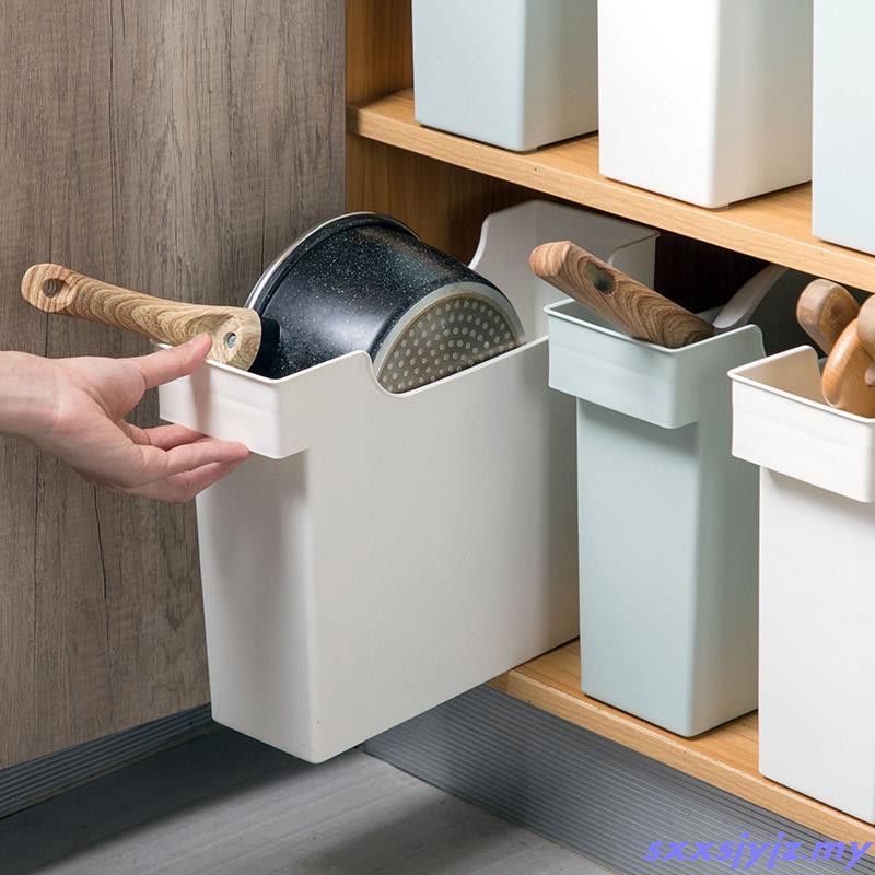 With Pulley Cabinet Storage Box Kitchen Pot Storage Box Plastic