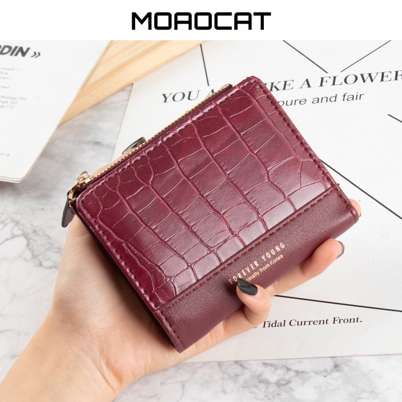 Ready stock✅COD✅ EYBNew Retro Folding Small Wallet Women's Short Wallet Fashion Zipper Coin Purse Card Holder