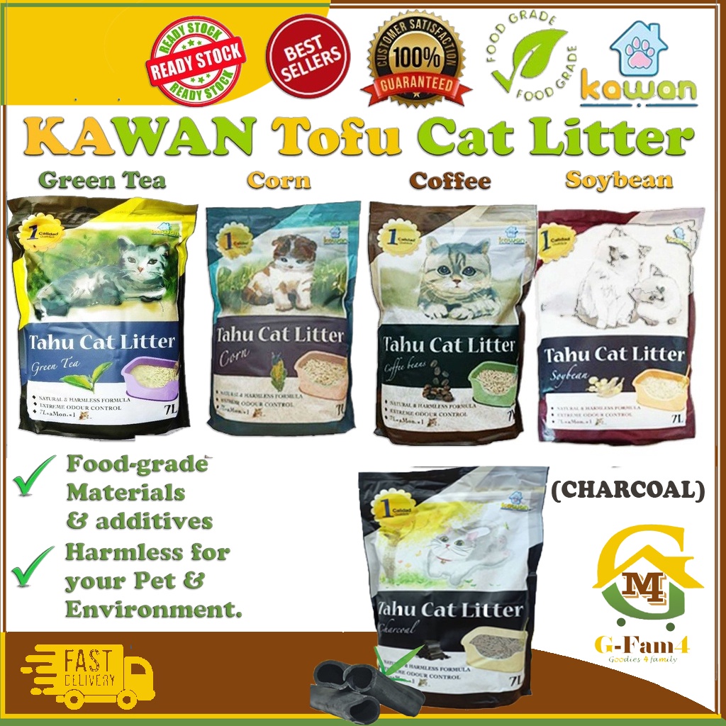KAWAN Tofu Cat Litter 7L (2.8kg) Tahu Cat Litter 7L Cat Litter Pasir