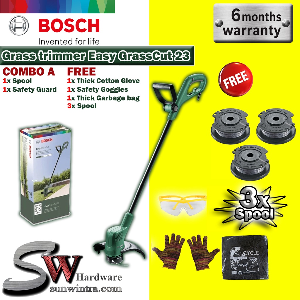 Bosch Grass Trimmer Easy GrassCut 23 F.O.C 3x Original Spool Safety