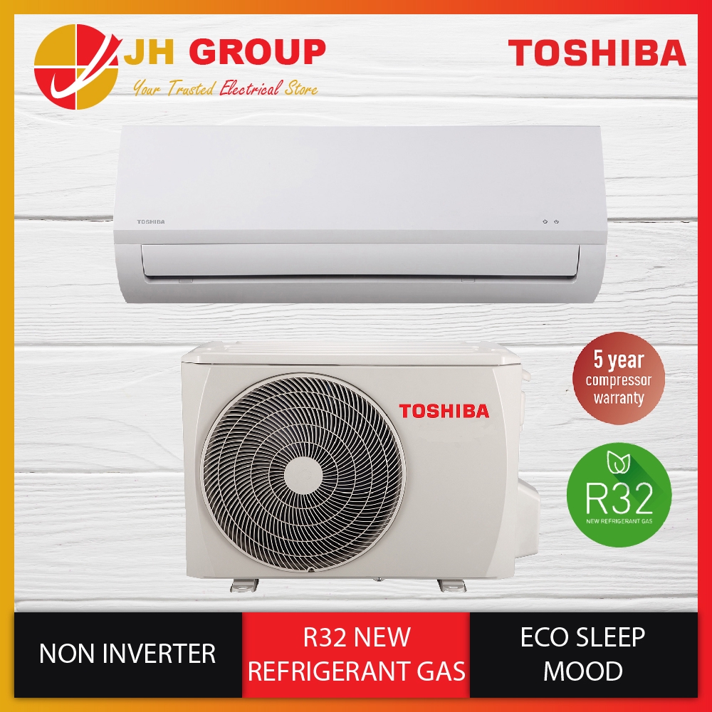 TOSHIBA 1HP R32 AIR CONDITIONER 1.0HP NONINVERTER RASH10J2AG AIRCOND