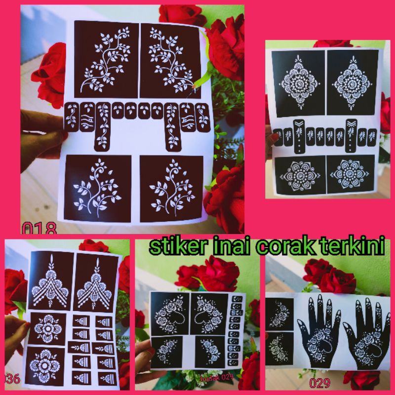 ?sticker inai cantik/READYSTOK/borong/murah?
