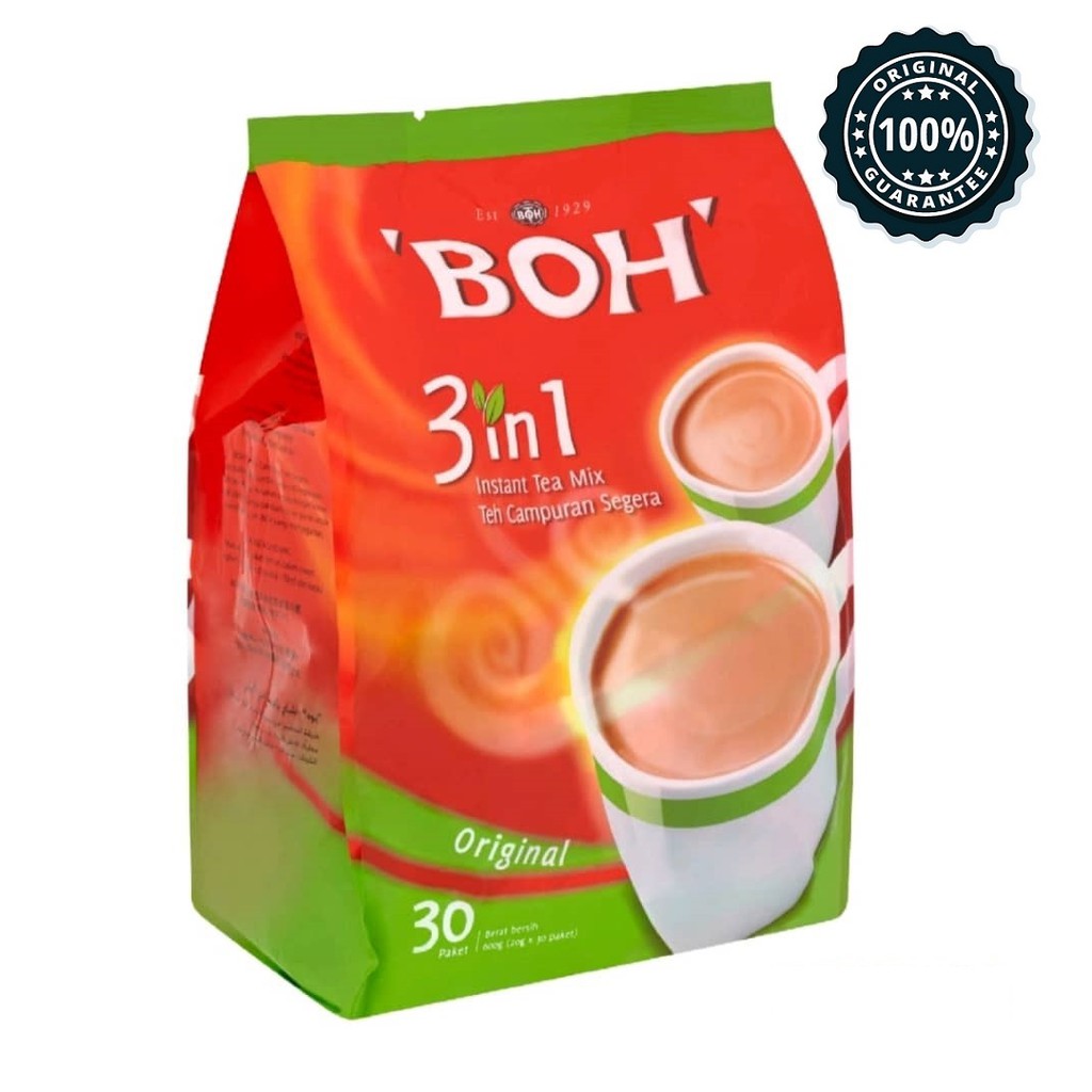 BOH 3 In 1 Instant Tea Mix Original 30 s X 20g Shopee Malaysia