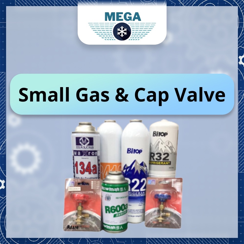 Aircon Small Gas & Cap Valve (R32/R410/R22/R600/R134a/Red cap valve