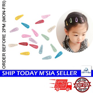 [Little B House]  3cm Candy Colour Korea Beauty Girls Kids Baby Colourful Hair Clips Accessories -H32