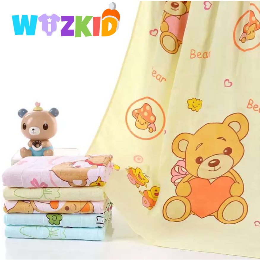 1 Helai Wizkid Baby Bath Towel/Wizkid Tuala Baby 100% Sirap Air Infant Baby (50x100cm)Towels Blanket