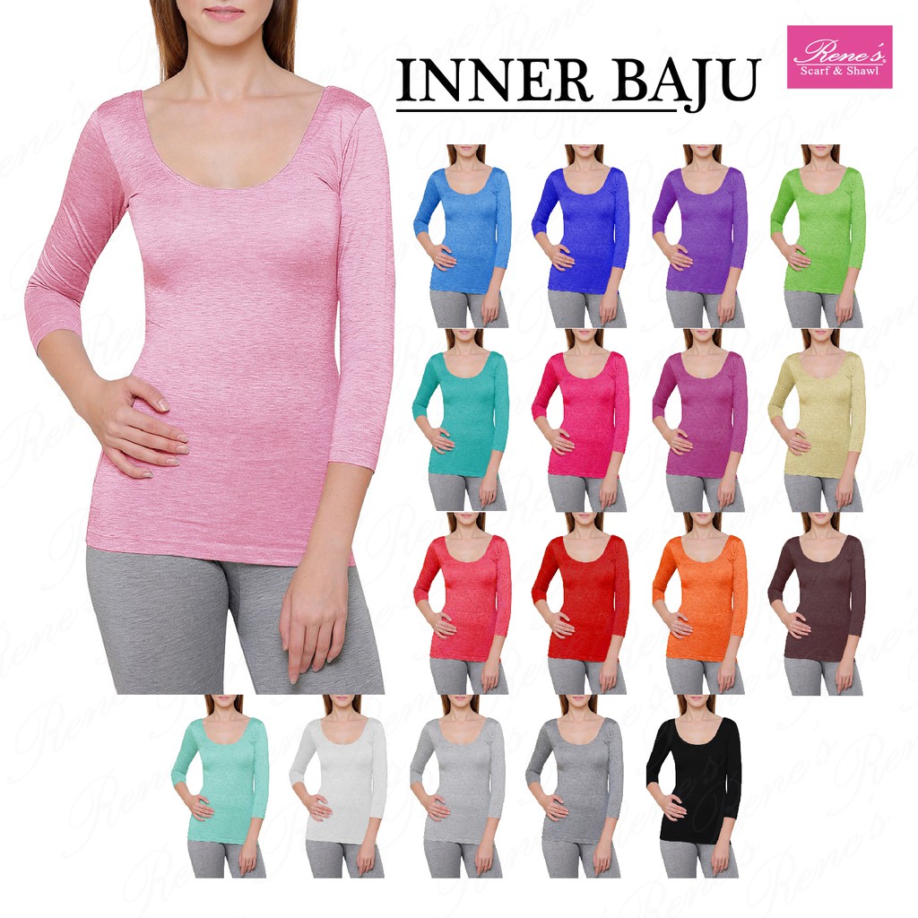 Muslimah Inner Baju  Lengan Panjang Perempuan 5 8 