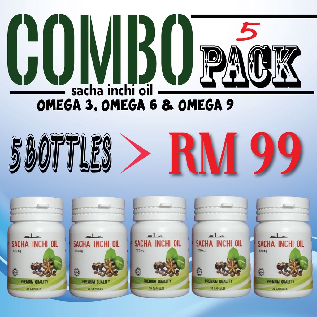 Organic Sacha Inchi Oil(Omega 3,6,9, antioxidant) (520mg) FREEGIFT Shopee Malaysia