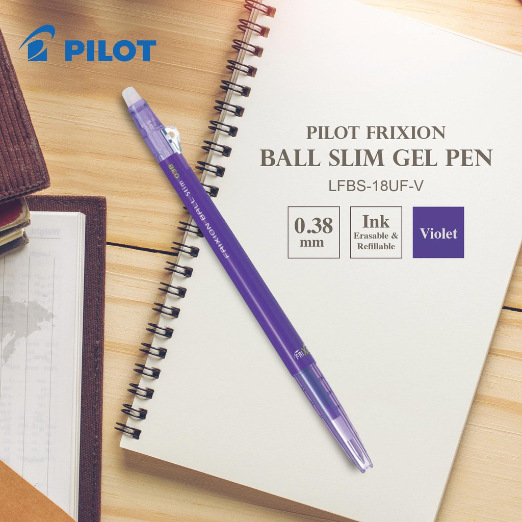 Pilot Frixion Ball Slim Erasable Gel Pen 0 38 Mm Colors Available Shopee Malaysia