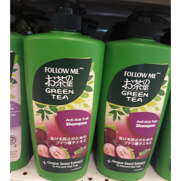 Follow Me Green Tea Anti-Hair Fall Shampoo 650ml Readystock | Shopee  Malaysia