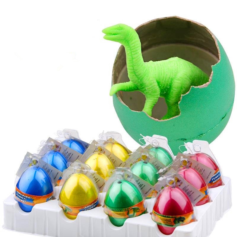 12pcs Hatching Growing Dinosaur Dino Eggs Add Water Magic Cute Children Kids Toy 