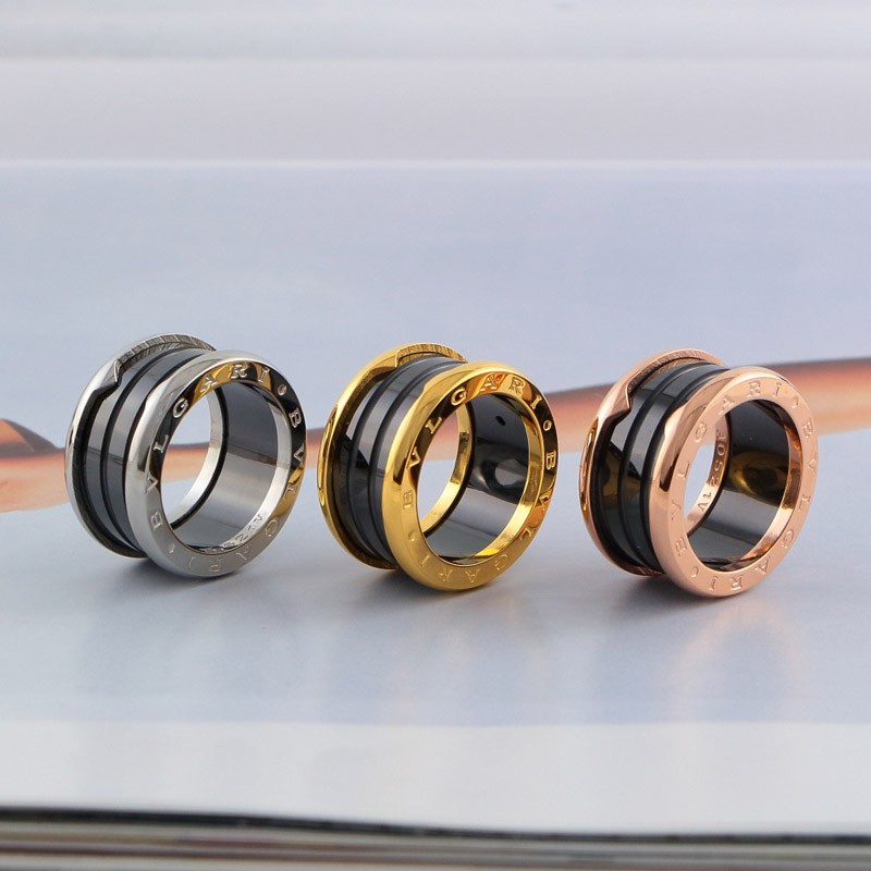 Steel Titanium Ring Love Engagement Ring Ceramic White And Black Bvlgari Shopee Malaysia