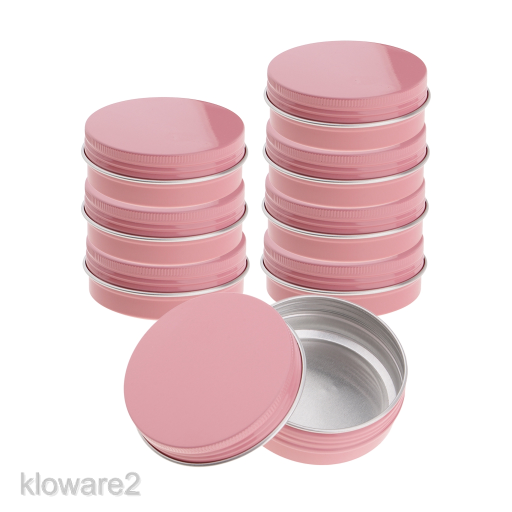 klowareafMY] 60ml Empty Aluminium Cosmetic Pot Jar Tin Container Box Screw  Lid Can Bottle Case Craft Lot Pink Colors (8 pcs) | Shopee Malaysia