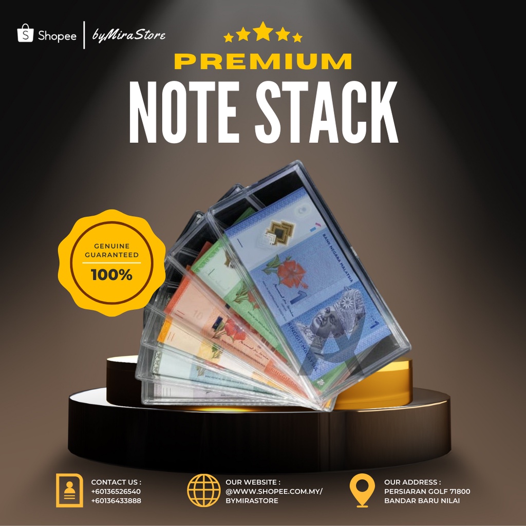 PCCB Note Collection Stack Box Banknote Cover Stack Box Acrylic Clear Casing Collection