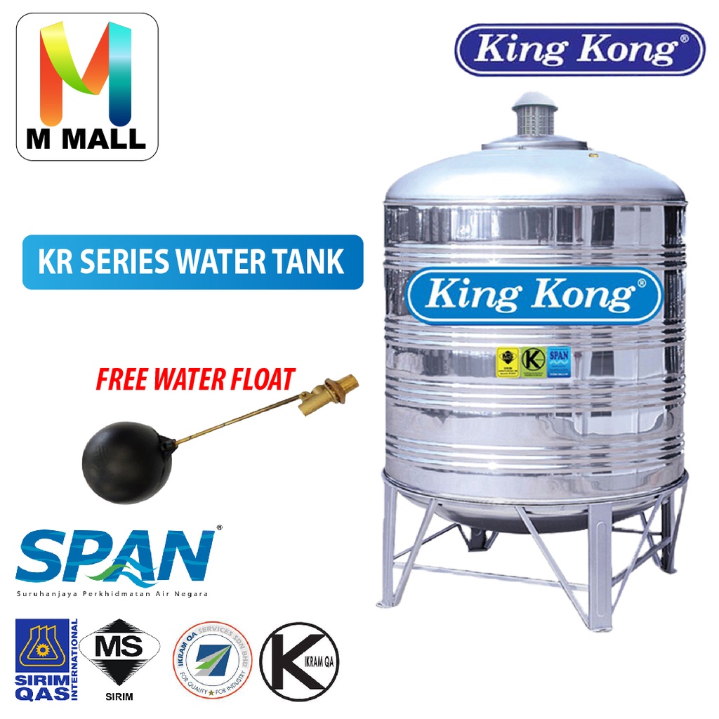 King Kong Stainless Steel Water Tank VERTICAL ROUND BOTTOM TANK WITH ...