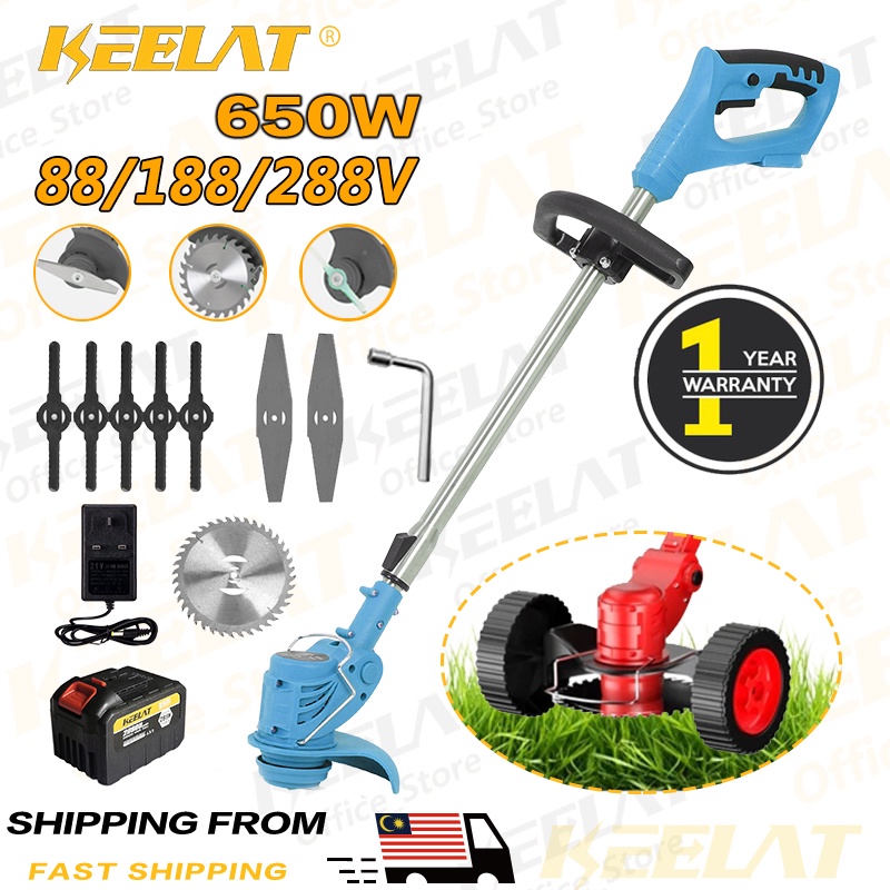 Keelat 188v 288v 388v Mesin Rumput Grass Cutter Lawn Mower Cordless