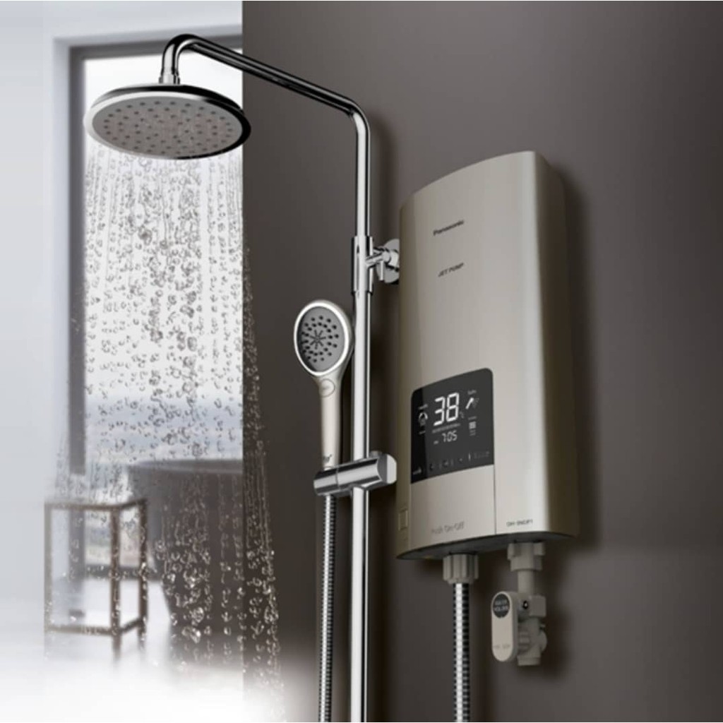 [FREE BUBBLE WRAP Latest Model] Panasonic N Series With Rain Shower DH-3NDP1MSR Home Shower (DC / Jet Pump)