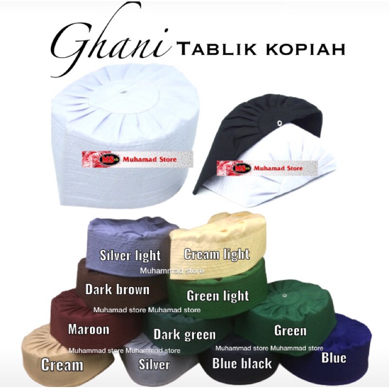 Part 2 Ghani Tablik Kopiah Hitam Putih & Colour Plilihan