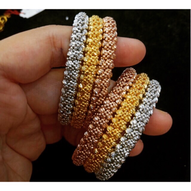 Gelang Jagung 42 03 17cm 2cm Emas 916 Tulen Shopee Malaysia