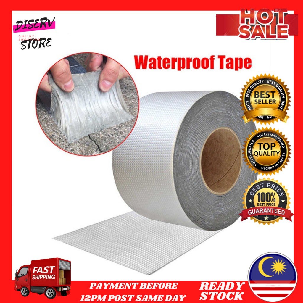 SALESuper Waterproof Tape  Butyl Rubber Aluminium Foil 