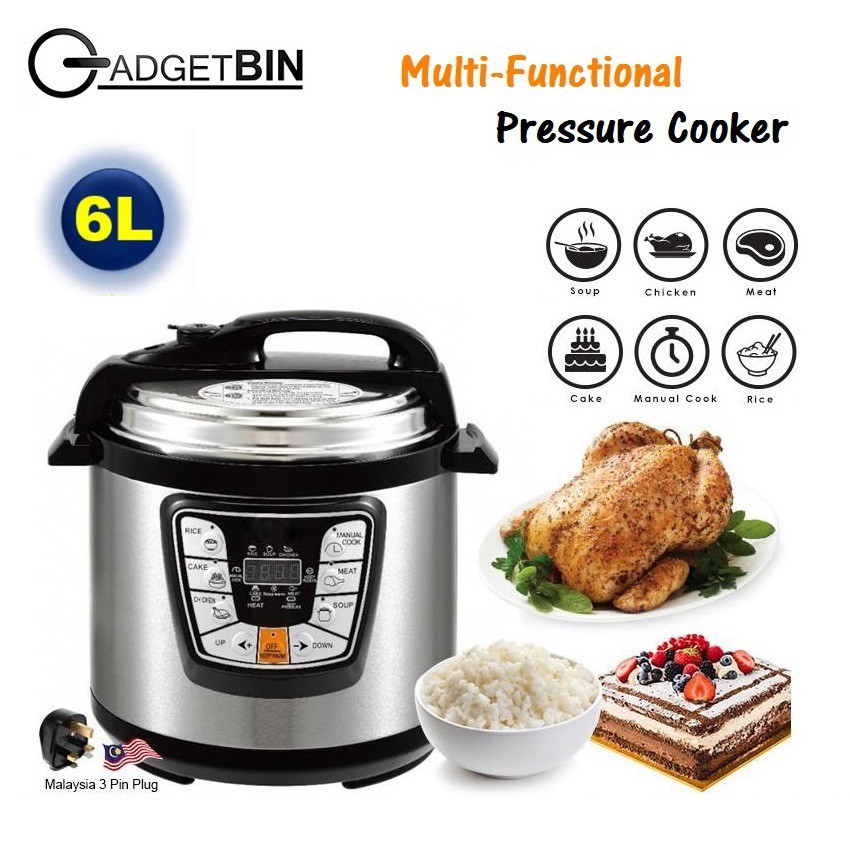 HM10 Electric Pressure Cooker 6 Programmed Timer Rice Cooker 1200W (6L)