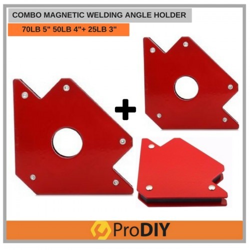 75LB 5" + 50LB 4" + 25LB 3" Magnetic Welding Angle Holder Corner Arrow Support