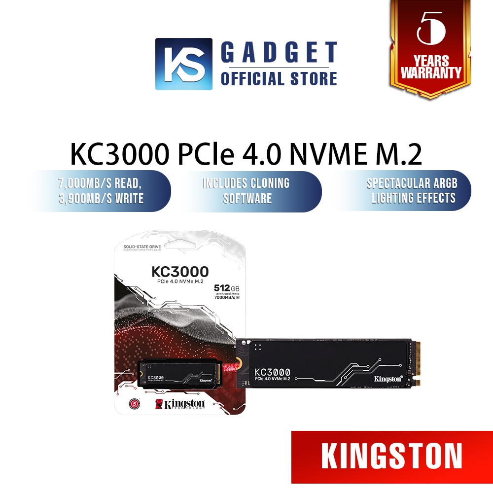 Kingston KC3000 M.2 2280 NVME GEN4 PCIE 512GB/ 1TB/ 2TB & Kingston