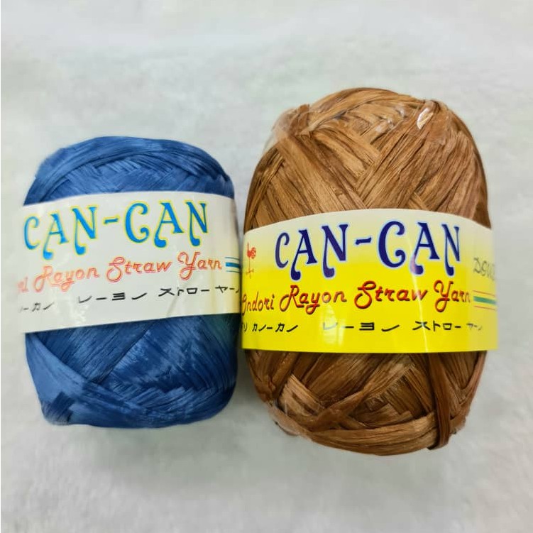 Ondori CanCan Rayon Straw Raffia Yarn, 100Rayon, 50gram, from Japan