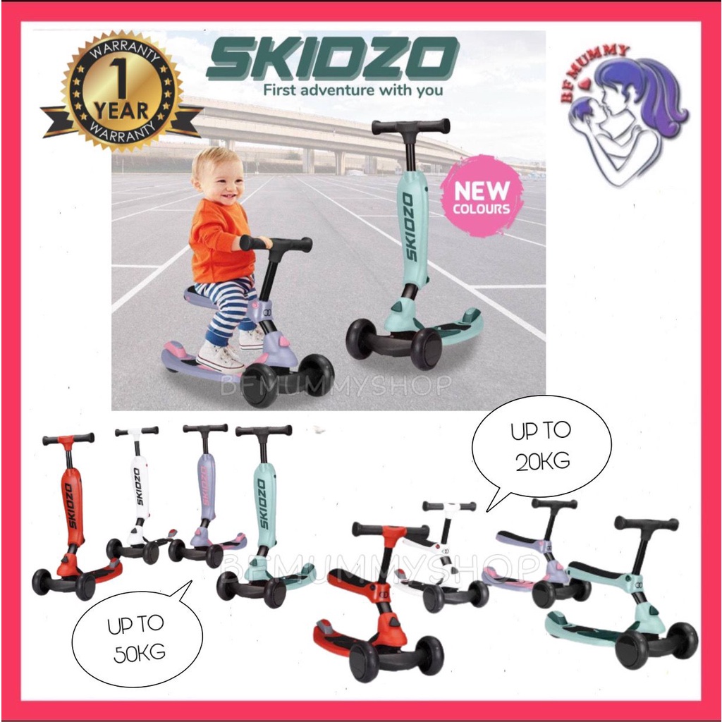 KOOPERS SKIDZO 2 IN 1 SCOOTER 1 YEAR WARRANTY Shopee Malaysia