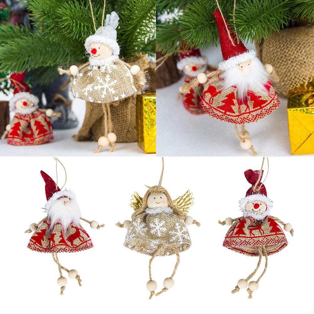 Md Christmas Santa Claus Snowman Angel Doll Xmas Tree Ornament