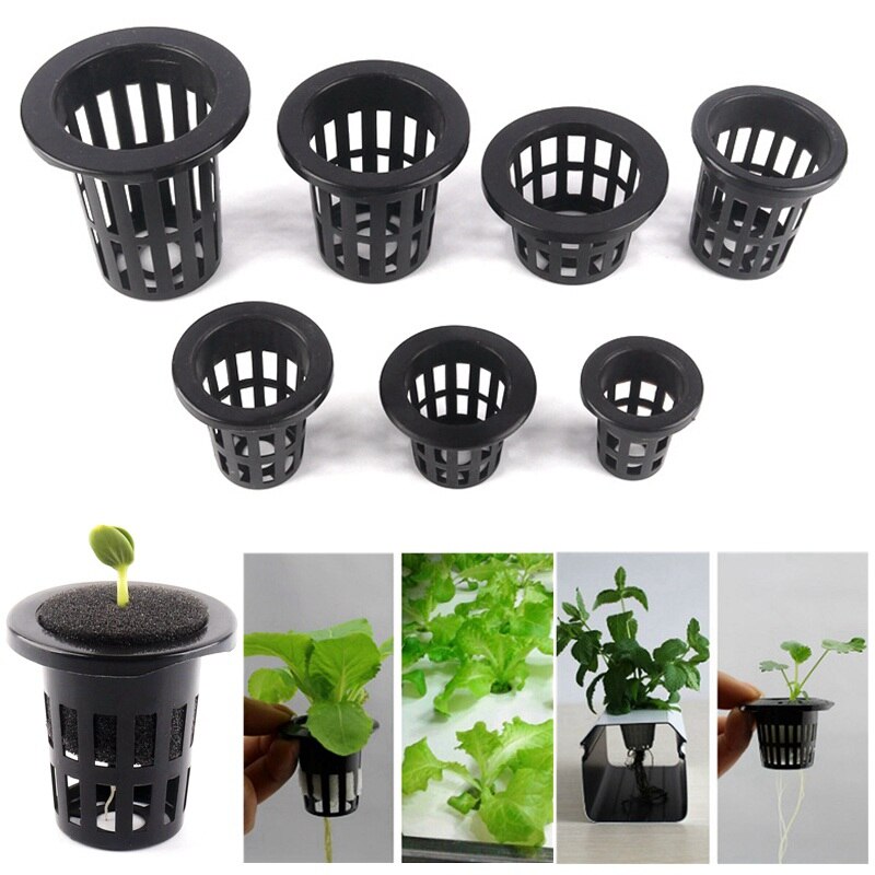50pcs Hydroponic Planting Baskets Vegetable Gardening Pots Square Soilless 