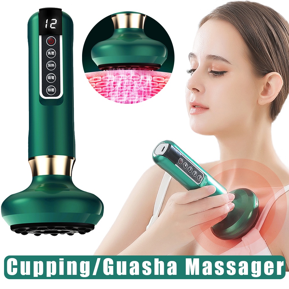 Portable Electric Cupping Massager Dredge Meridians Gua Sha Scraping Tool for Back Neck全身疏通瘦腿家用经络刷淋巴刮痧仪器