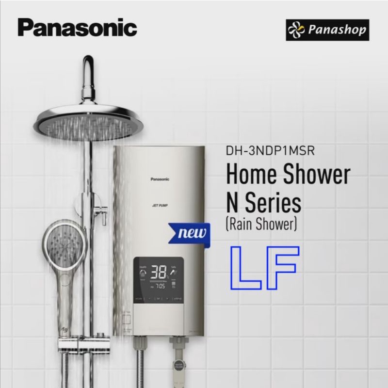 Panasonic Water Heater With Rain Shower (Jet Pump) DH3NDP1MSR Shopee