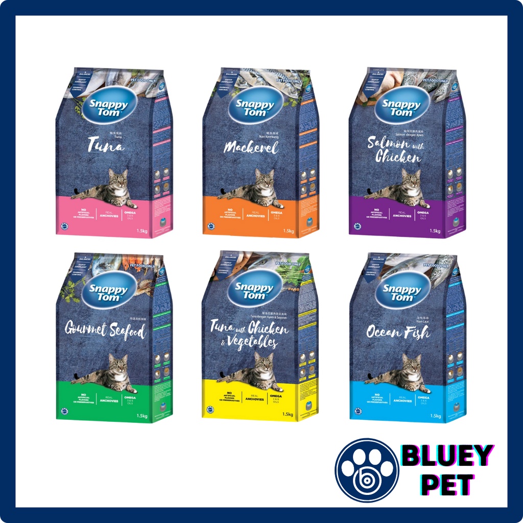 Snappy Tom Dry Cat Food (Kibbles Cat Food) - 1.5kg | Shopee Malaysia