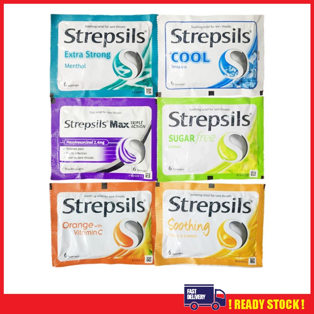 Soothing Relief Sore Throat Strepsils - 6 lozenges-JH97 | Shopee Malaysia