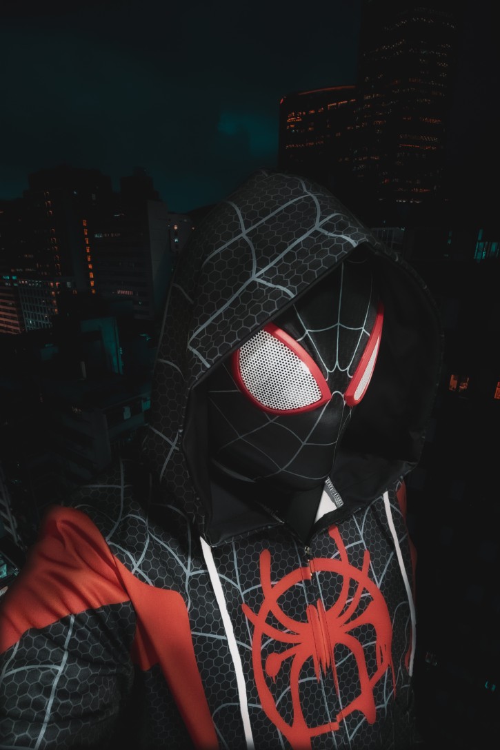 Spiderman Hoodie Miles Morales Jacket Zipper Sweatshirts Anime Hoodies Spider Man Costume Shopee Malaysia