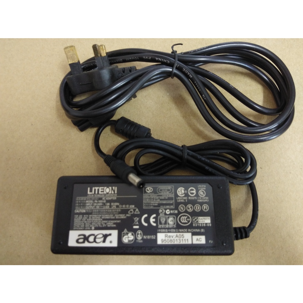 ACER AC ADAPTER POWER SUPPLY PA-1650-02 PA-1700-02 SADP-65KB POWER CORD ...