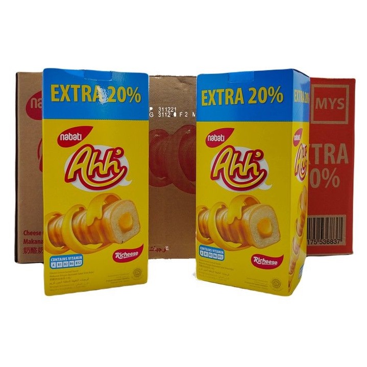 [carton Deals] Nabati Richeese Ahh Triple Cheese Extra 20% 13.5gm X 10 