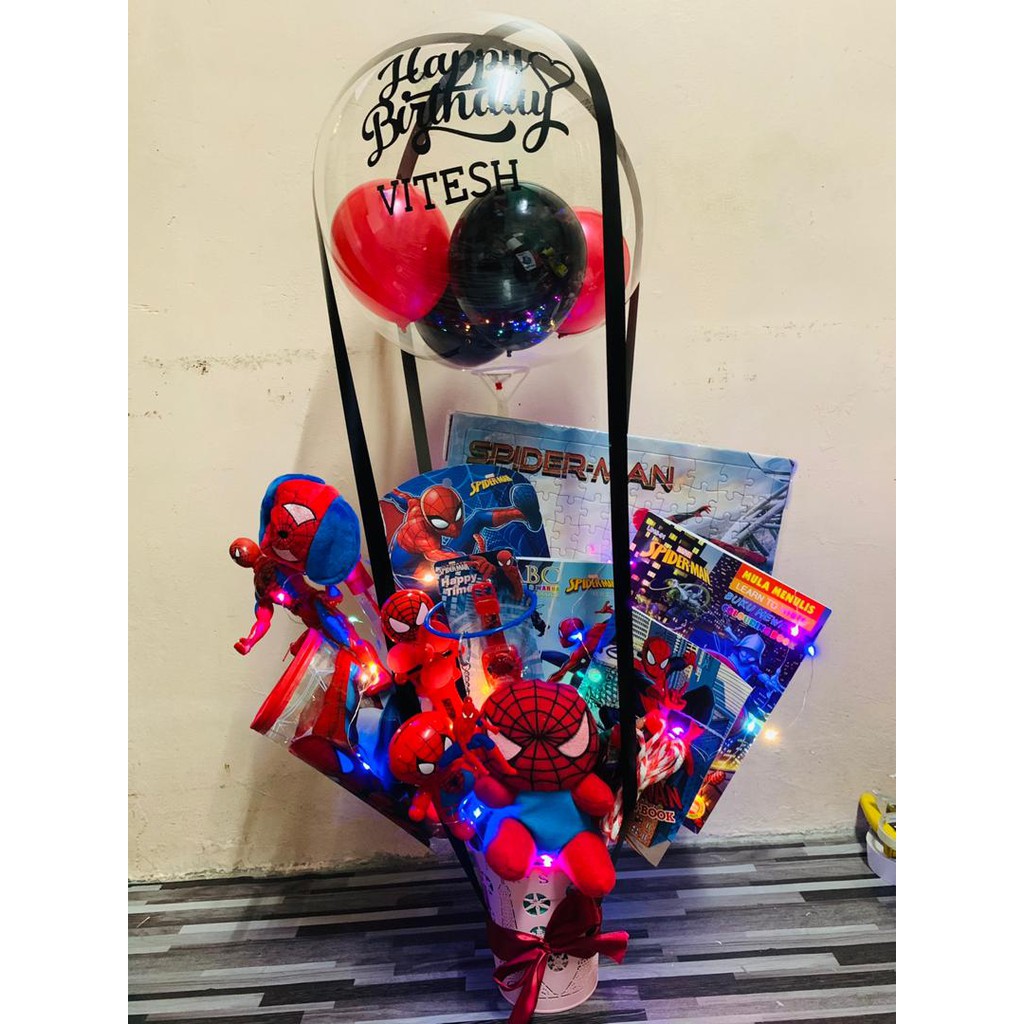 Spiderman theme Bouquet Kids Spiderman Gift Surprise Street | Shopee  Malaysia