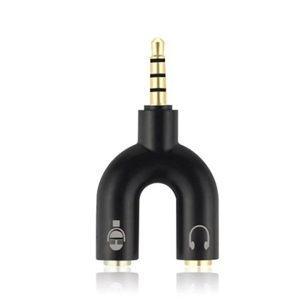 U-Shape 3.5mm Audio Splitter Adapter AUX Stereo Player Plug For Earphone Headset Microphone Laptop Mobile Phone PS4