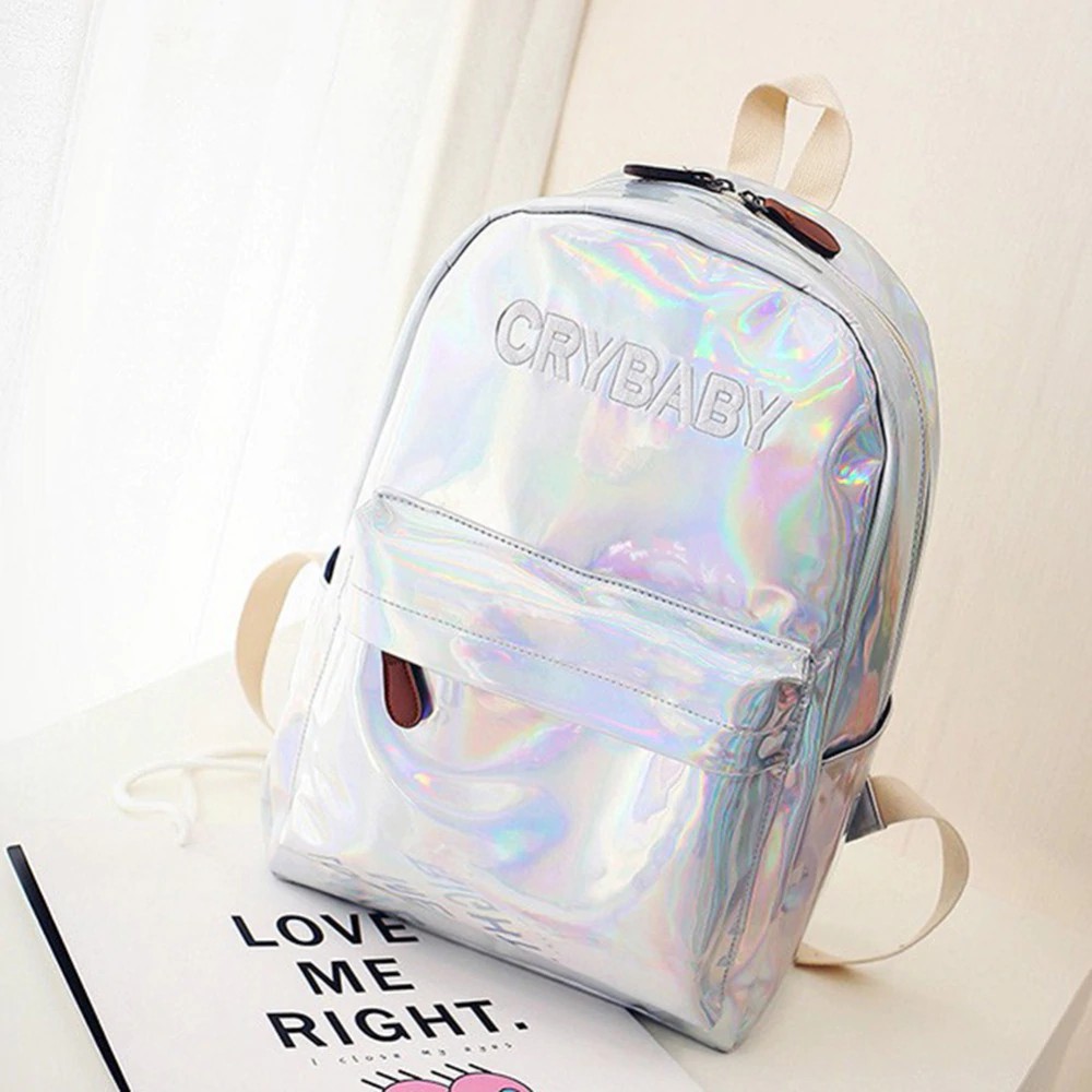 holographic crybaby backpack