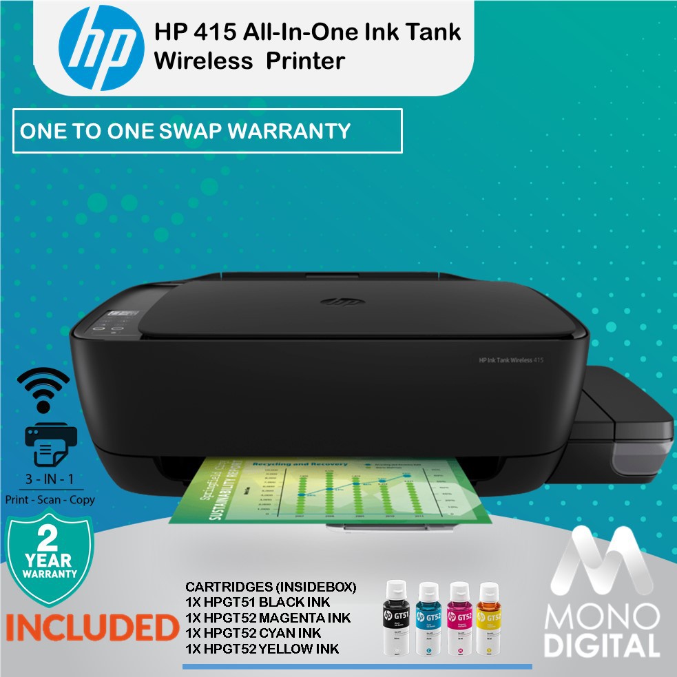 hp ink tank 415 all in one printer
