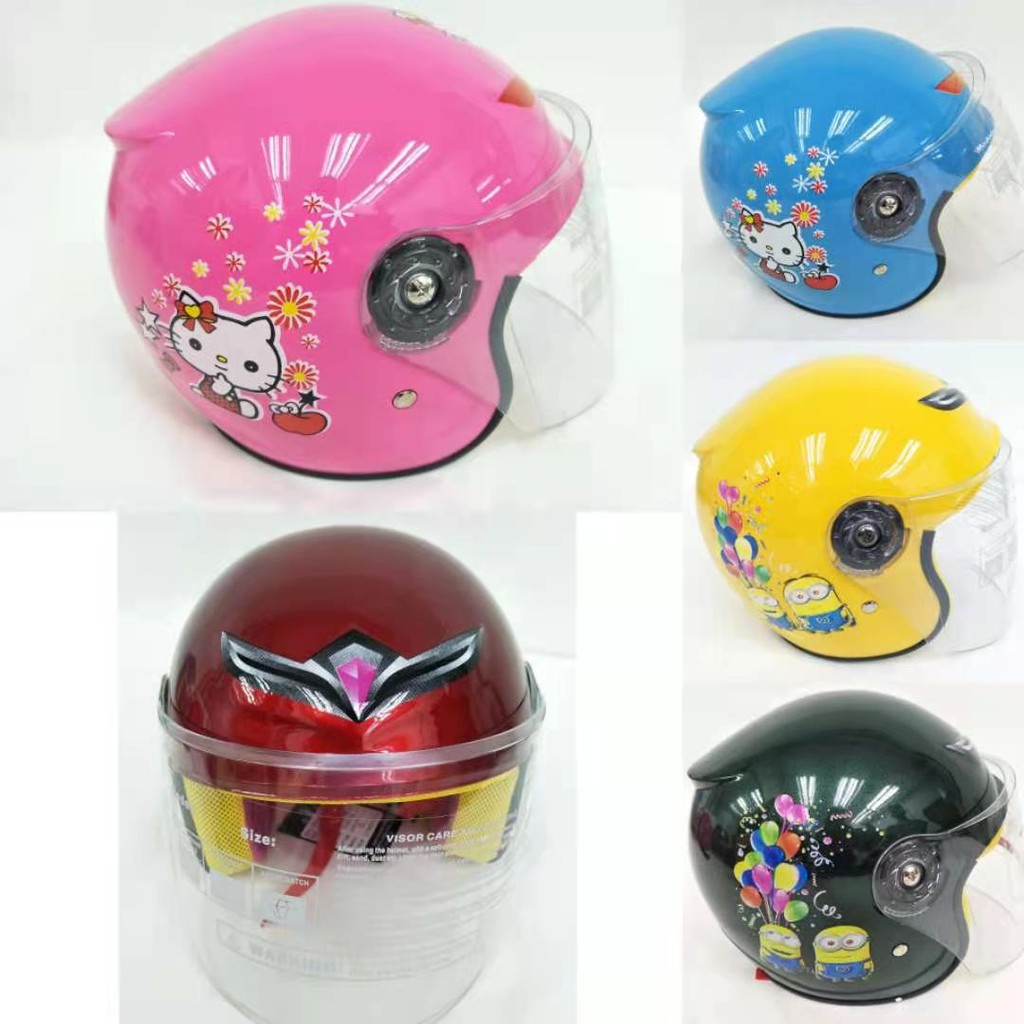 New Arrival Helmet Motorcycle for Big Kid Half Face Plain Colour Topi ...